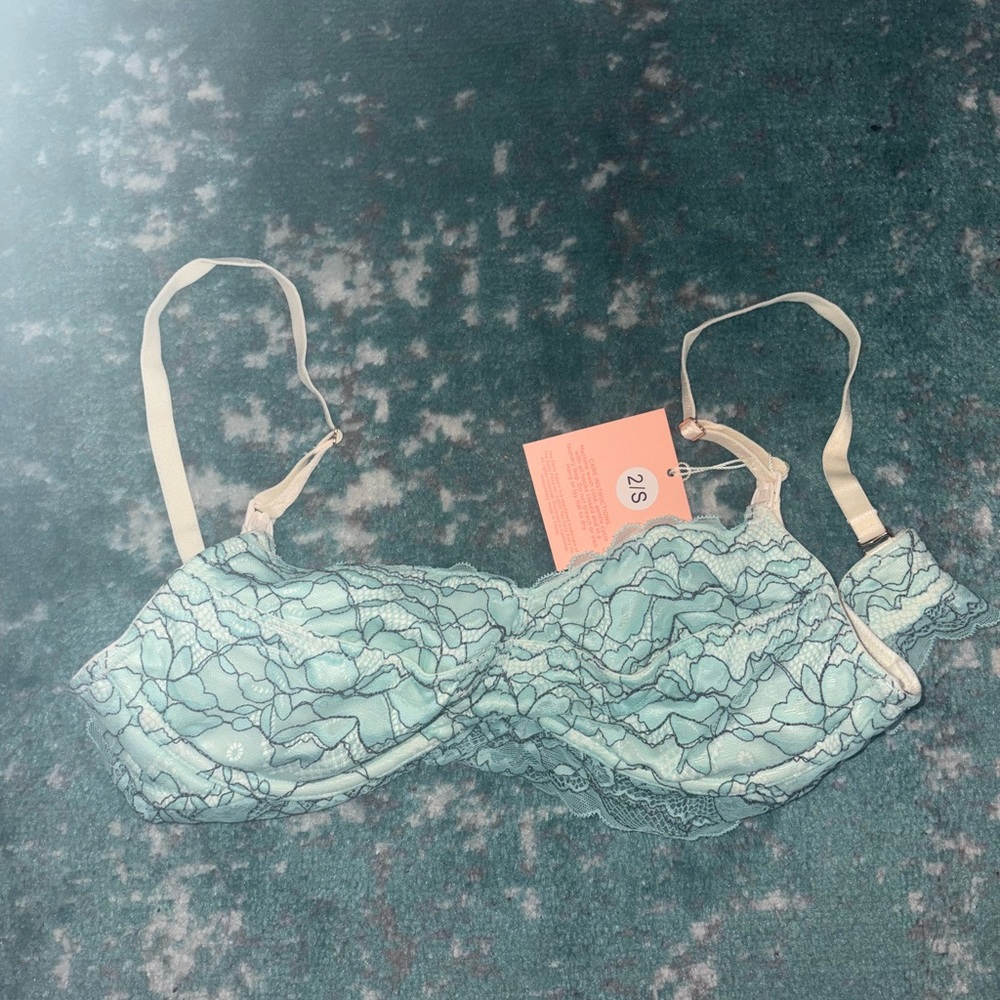 NWT Dairy Fairy Ayla Mint Lace pumping bra Size 2/Small